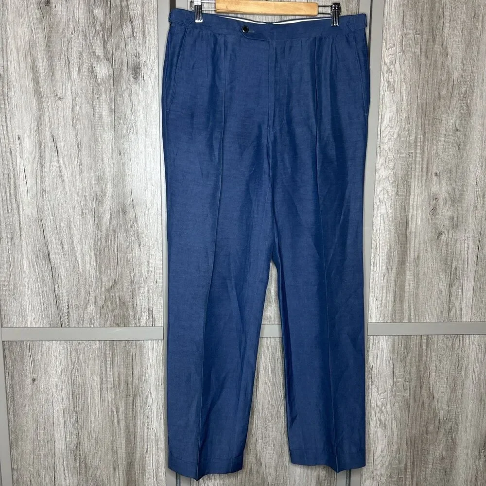 Paul Stuart John Pants Trousers Linen Silk